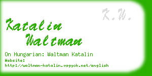 katalin waltman business card